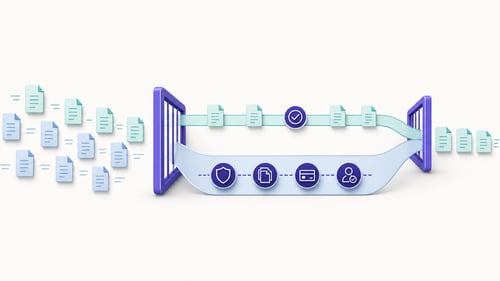 Invoice moving through capture, coding, approval and ERP posting stage