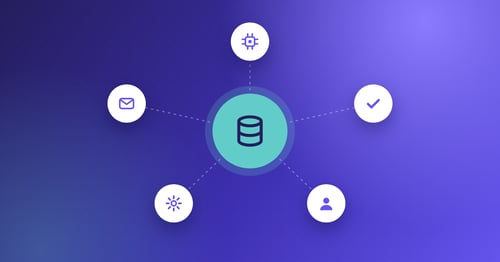 Illustration of connected finance systems linked to a central hub, representing NetSuite AP automation features