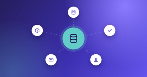 Illustration of connected finance systems linked to a central hub, representing Oracle Invoice Processing Challenges & Solutions
