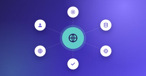 Illustration of connected finance systems linked to a central hub, representing Why Global Businesses Are Investing in Global AP Automation