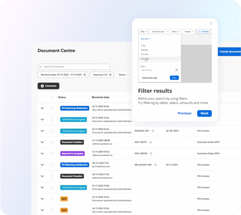 AP Integration for automated invoice processing
